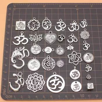 Подвески для ювелирных изделий, символ йоги, кулон для сотового телефона, сделай сам, 31 шт./компл.