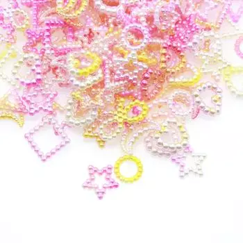 Подвески формы для вещей луна звезда ABS жемчужные кабошоны своими руками 20 г ассорти цвет бант сердце плоская задняя часть смолы шейкер слайм начинки