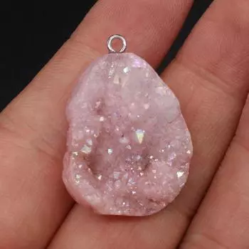 Подвески из натурального камня, агаты неправильной формы, кристаллические зародыши для изготовления ювелирных изделий, аксессуары для ожерелья своими руками SC200709060 синий