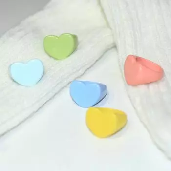 Подвески из смолы Большое кольцо в форме сердца Красочные преувеличенные женские украшения для свадебной вечеринки Подарок для друзей