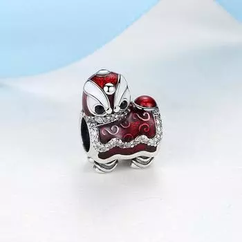 Подвески из стерлингового серебра 925 пробы, бусины, китайский новогодний подарок, подвеска в виде льва Феникса, подходят для модных браслетов, ювелирные изделия своими руками для женщин