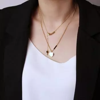 Подвески из титановой стали золотого цвета, свадебное ожерелье для женщин, трендовые ювелирные изделия