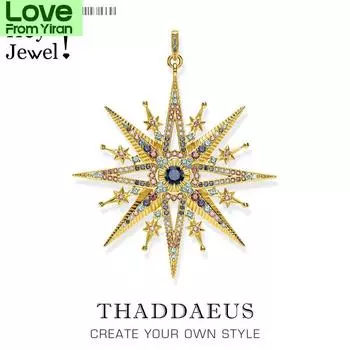 Подвески королевская звезда золотые, весенние ювелирные изделия винтажные 925 стерлингового серебра аксессуары драгоценный подарок ручной работы для женщин