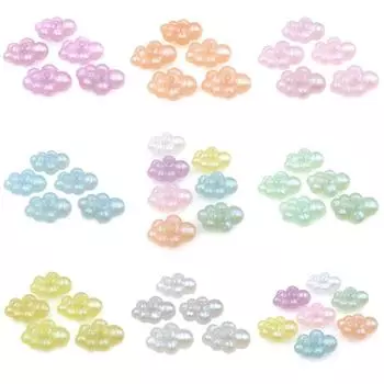 Подвески, креативные подвески, милые модные свободные бусины, материал ручной работы для изготовления ожерелья, браслета, акрил, аксессуары для украшений своими руками, 5 шт., бусины в форме облаков розовый