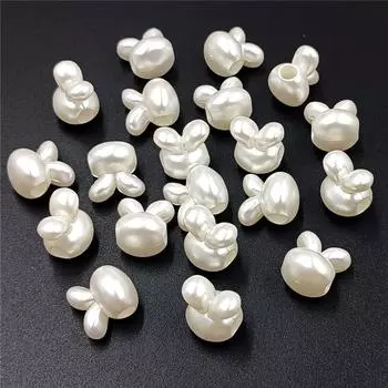 Подвески модные граненые цветы 7 стилей 10/20/30 шт искусственный жемчуг DIY ювелирные изделия аксессуары персиковое сердце голова кролика для браслета ожерелье изготовление ABS Petal 30Pcs