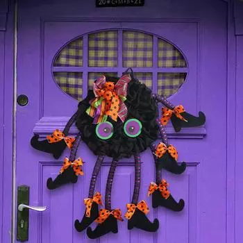 Подвески на Хэллоуин, банты, украшения для входной двери, настенные украшения для вечеринки, дома, сада, праздничные принадлежности