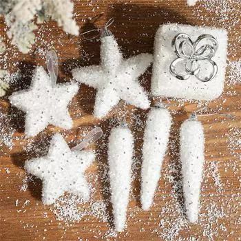 Подвески на рождественскую елку, снежинки, ангелы, олени, подвесные украшения, рождественские украшения для дома, детские игрушки 2025, новогодняя вечеринка Navidad