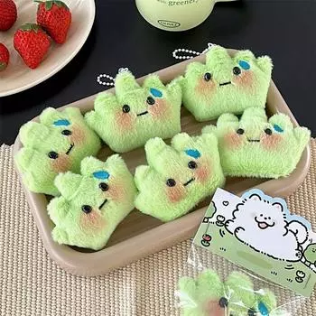 Подвески на сумку, плюшевые брелки, мультяшная плюшевая брошь, мягкая трава, плюшевый кулон, девочка Pendant