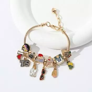 Подвески на тему певицы, браслет в стиле золотого удлинителя, регулируемый браслет, подарок для любителей музыки B