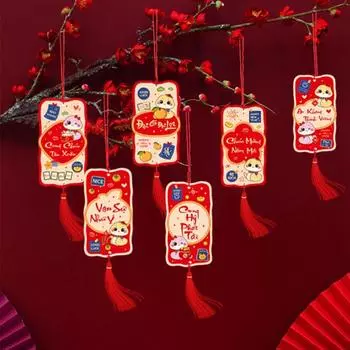 Подвески на весенний фестиваль 2025 года, подвесные растения, бонсай, кисточка, подвесной кулон, украшение на китайский лунный Новый год, подвесное украшение на дерево богатства