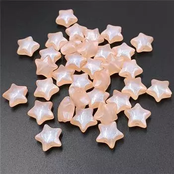 Подвески ожерелье модные бусины Макарон цвет DIY материал пентаграмма 10 шт. тонкие сверкающие серьги звезда акриловый кулон аксессуары разноцветный