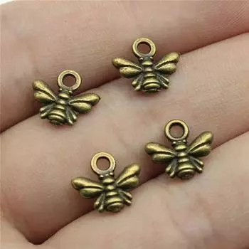 Подвески-пчелки для ногтей, новинка в ювелирном деле A05-5pcs-20x21mm