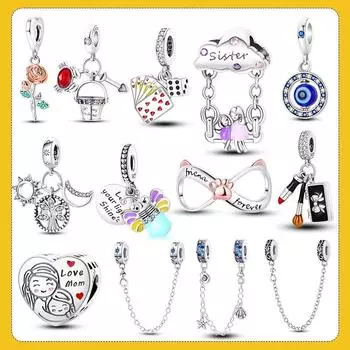 Подвески Plata de ley, стерлинговое серебро 925 пробы, светящаяся в темноте лампочка, подвеска-светлячок, подходит для оригинального нового браслета, женские украшения белый