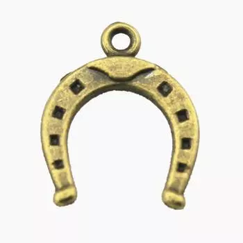 Подвески-подковы цвета античной бронзы 16x13 мм Бренд: WYISYWG 40 штук ювелирных изделий