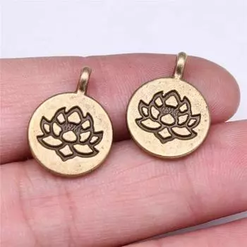 Подвески-подвески в виде лотоса для сумки, ювелирные изделия ручной работы, подвески