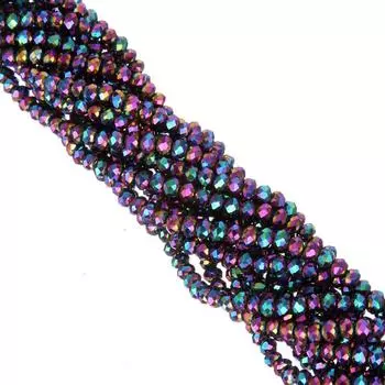 Подвески ярких цветов, граненые стеклянные нити ручной работы, свободные бусины 4 мм, 145 шт./лот, ювелирные изделия, сделай сам, двухконусные цветные бусины, стеклянные бусины-разделители