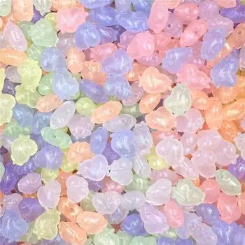 Подвески-разделители, свободные бусины 14,2*20,3 мм, ювелирные аксессуары, акрил, материал ручной работы, 50 шт., креативное ожерелье в форме сердца, браслет, аксессуары «сделай сам» фиолетовый