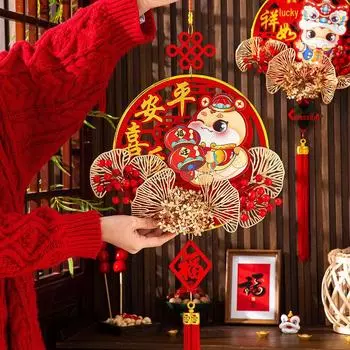 Подвески с благословением на праздник весны 2025 года Змеи для украшения дома и двери Bright Future New Year Pendant