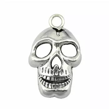 Подвески с большим черепом для изготовления ювелирных изделий, кулон, аксессуары для поделок своими руками