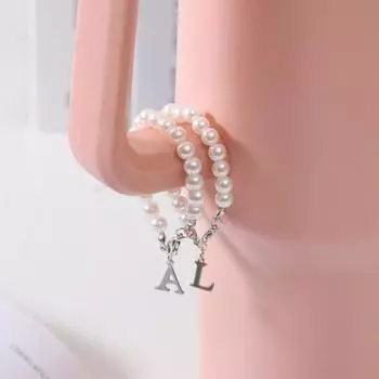 Подвески с буквами, аксессуары для чашек, начальный 26 декор, подвеска из сплава нержавеющей стали с английскими буквами B серебряный