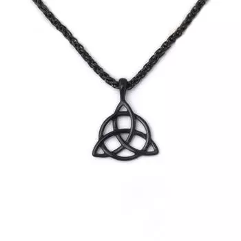 Подвески с кельтским узлом, подвески с тройным узлом викингов для мужчин, повседневные мужские украшения из нержавеющей стали Single Pendant