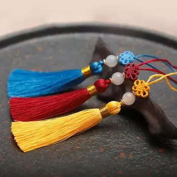 Подвески с кисточками и ремешком для удобного сенсорного узла, китайские моющиеся украшения с кисточками своими руками для дома королевский синий