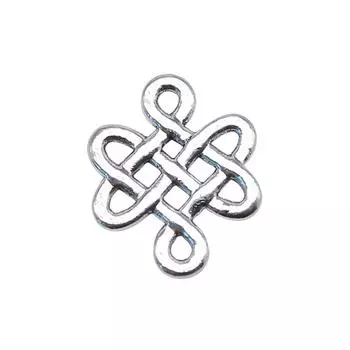 Подвески с китайским узлом для изготовления ювелирных изделий, кулон, аксессуары для поделок своими руками A15-10pcs-17x14mm
