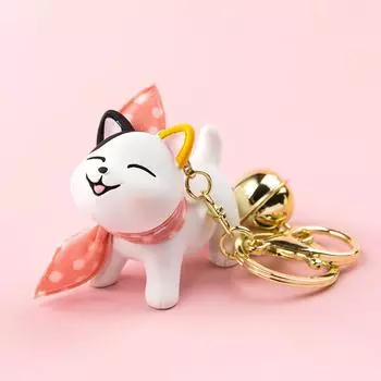 Подвески с колокольчиками в виде мультяшных кошек Брелки Кольца Держатели Брелки Брелки Брелки Декоративные аксессуары