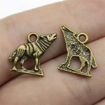 Подвески с волком и лисой, винтажные украшения