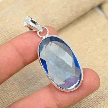 Подвески стерлингового серебра 925 ювелирных изделий драгоценной камня красивых танзанита Хандмаде для женщин 1.96 Inches фиолетовый