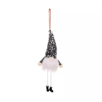 Подвески в виде гномов из блесток ручной работы со светодиодными лампами для рождественской елки, украшения для дома Red