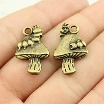 Подвески в виде грибов с растениями, мужские аксессуары, милые украшения для мужчин