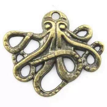Подвески в виде осьминога для изготовления ювелирных изделий, подвески, аксессуары для поделок своими руками