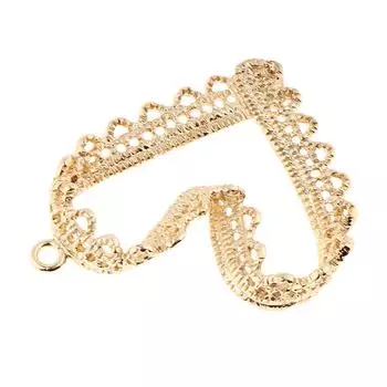 Подвески в виде полых сердечек. Изготовление ювелирных изделий для DIY. 30x28x2mm золотистый