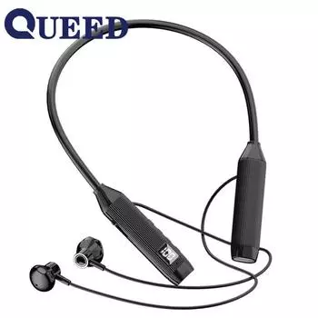 Подвесная Bluetooth-гарнитура на шею, Большая батарея, Магнитный ремень, Цифровой дисплей, Спортивный бег, Беспроводная связь Bluetooth с подвешиванием на шею, Длительный срок службы батареи чёрный