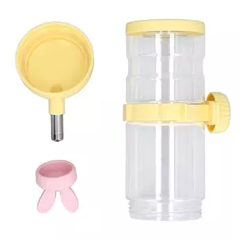 Подвесная бутылка для воды для питомцев, многоцелевая, герметичная, большой емкости, подвесная поилка для маленьких S жёлтый