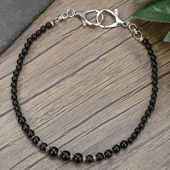 Подвесная цепь для брюк, топов, сумок, винтажных брюк в стиле хип-хоп, украшенных бисером, самодельных украшений, аксессуаров для одежды унисекс чёрный