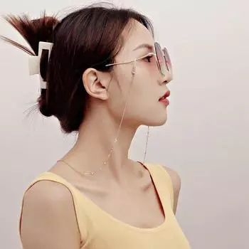 Подвесная цепочка для цветов Цепочки для солнцезащитных очков с защитой от потери Цепочка для маски Шнур для очков Металлическая цепочка для очков C