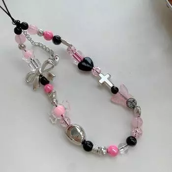 Подвесная цепочка для мобильного телефона, милый и классный стиль, чехол для мобильного телефона с бисером, брелок для ключей, подвесная цепочка, подходит для iPhone