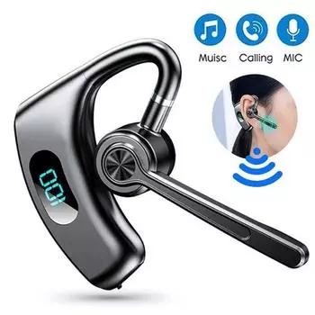 Подвесная гарнитура с Bluetooth-совместимыми наушниками с одним ухом и шумоподавлением при вызове для делового вождения