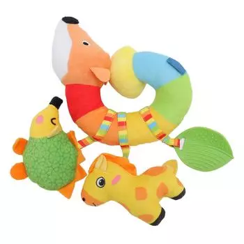 Подвесная игрушка для детской коляски Милая развивающая мягкая подвесная погремушка с животными для детской коляски