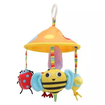 Подвесная игрушка для детской коляски, мягкая плюшевая развивающая игрушка для автокресла, яркий цвет