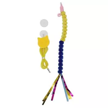 Подвесная игрушка для кошек, регулируемая интерактивная, бесследная, крючок, эластичный шнур, колокольчик, дверная подвесная игрушка для кошек