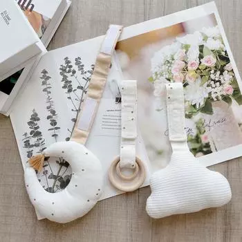 Подвесная игрушка для малышей, деревянная игрушка для занятий в спортзале, подвесная игрушка для младенцев, набор из 3 игрушек для игр, подарки для новорожденных