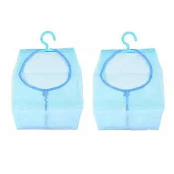 Подвесная классифицированная сетчатая сумка для хранения вещей, ванная комната, гостиная, нижнее белье, вешалка для одежды, многоцелевая сетчатая сумка-органайзер синий