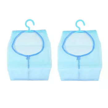 Подвесная классифицированная сетчатая сумка для хранения вещей, ванная комната, гостиная, нижнее белье, вешалка для одежды, многоцелевая сетчатая сумка-органайзер синий