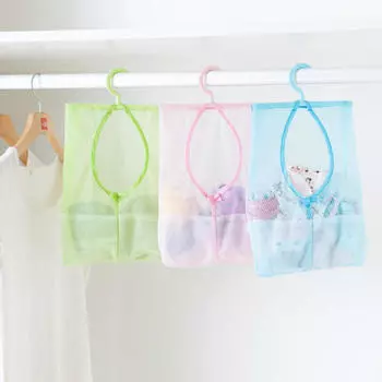 Подвесная классифицированная сетчатая сумка для хранения вещей, ванная комната, гостиная, нижнее белье, вешалка для одежды, многоцелевая сетчатая сумка-органайзер зелёный