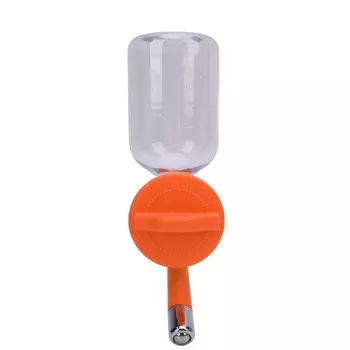 Подвесная клетка для собаки, бутылка, шариковый подшипник из нержавеющей стали, вместимость 300 мл, экономия места, долговечная клетка оранжевый