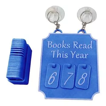 Подвесная книжная полка, настольная книжная полка, декор для книголюбов, табличка для отслеживания годовых целей по чтению 10pcs синий