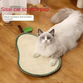 Подвесная когтеточка из сизаля для домашних животных, кошачья когтеточка для развлечений, когтеточка для кошек, игрушки для кошек, подвесные настенные принадлежности для домашних животных Fish-shaped blue (42*20)